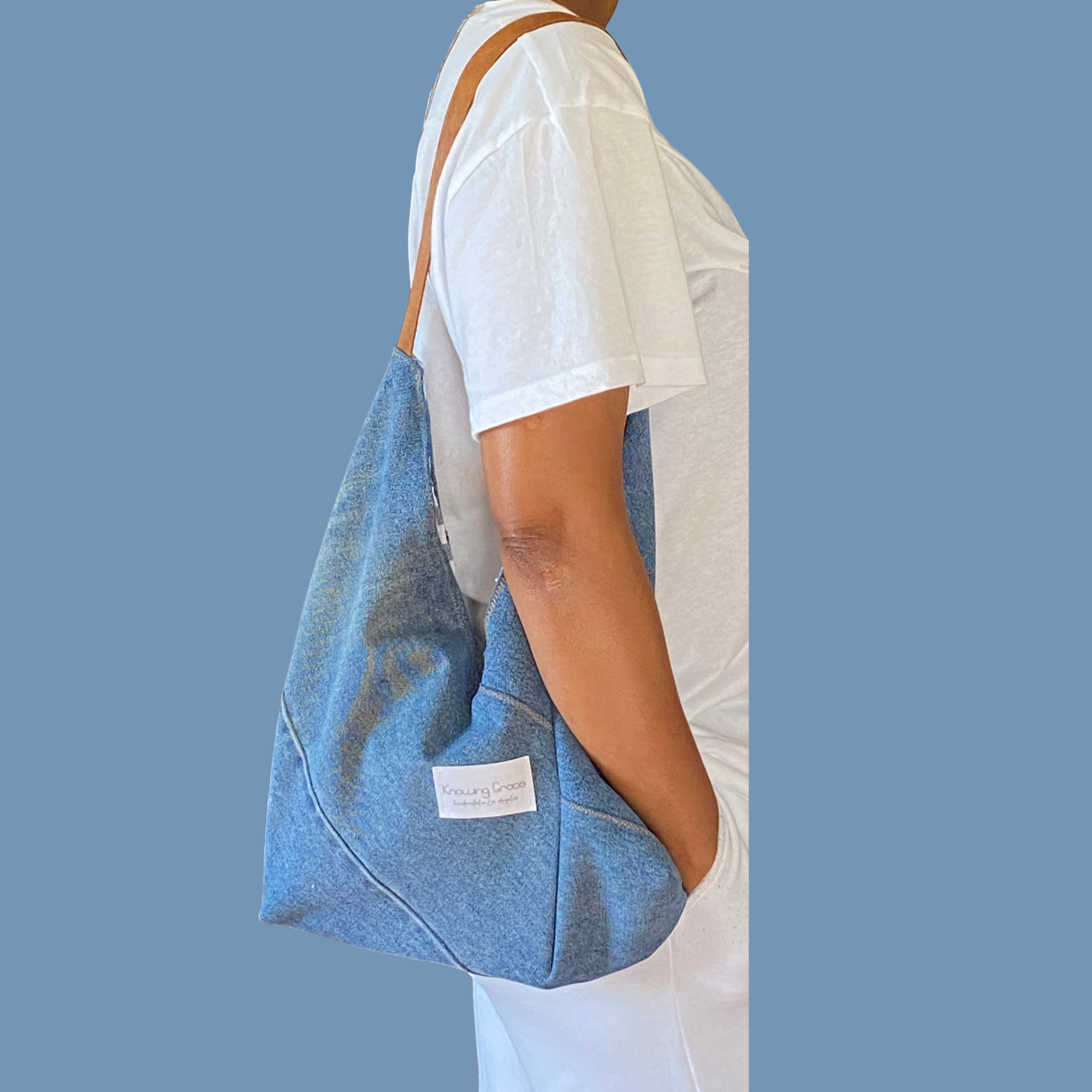 Handcrafted Denim Hobo Bag