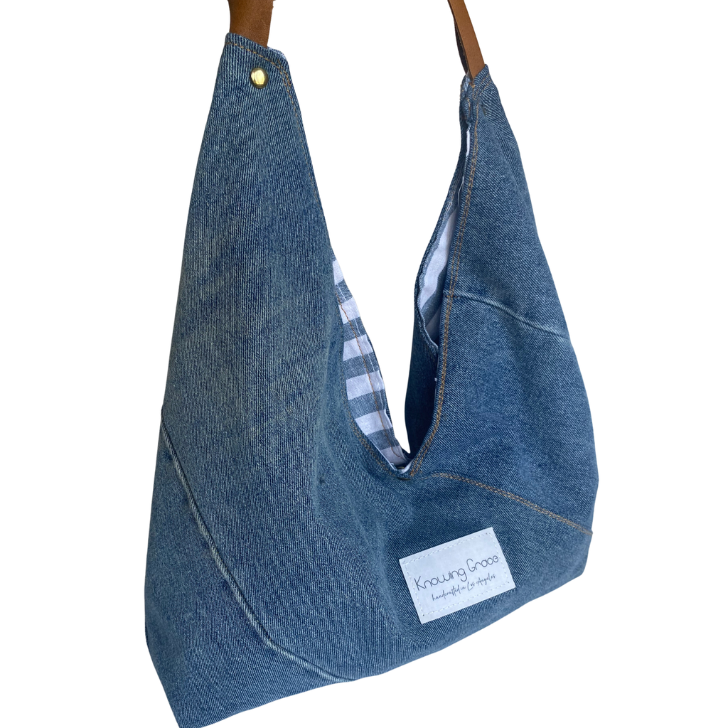 Handcrafted Denim Hobo Bag